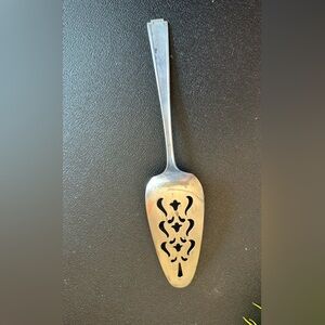 Vintage Pierced Silverplate Server - Silver Tone